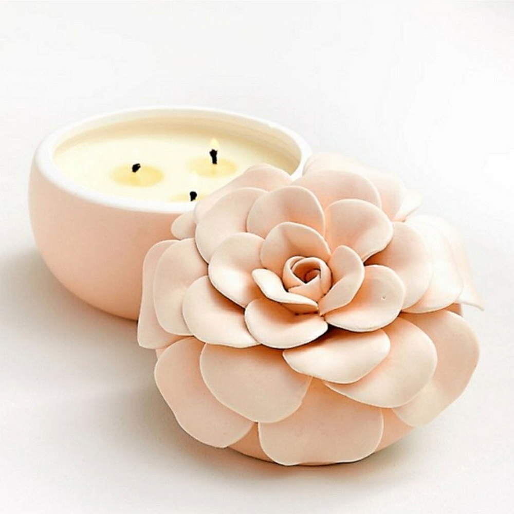 ❤️BUY 2 GET 1 FREE  PINK FLOWER THAI LILY CANDLE - Picture 2 of 5